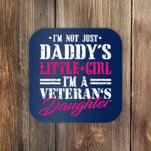 Daddys Little Girl Veteran Dad Veterans Day Gift Coaster