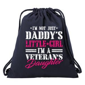 Daddys Little Girl Veteran Dad Veterans Day Gift Drawstring Bag