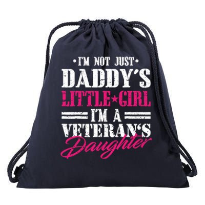 Daddys Little Girl Veteran Dad Veterans Day Gift Drawstring Bag