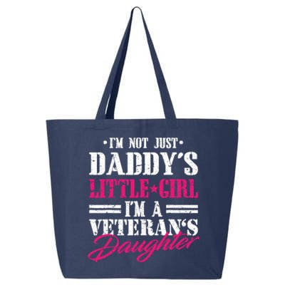 Daddys Little Girl Veteran Dad Veterans Day Gift 25L Jumbo Tote