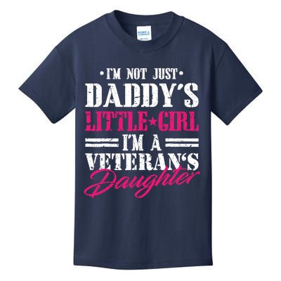 Daddys Little Girl Veteran Dad Veterans Day Gift Kids T-Shirt