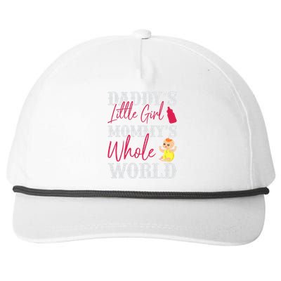 Daddy's Little Girl Mommy's Whole World Snapback Five-Panel Rope Hat