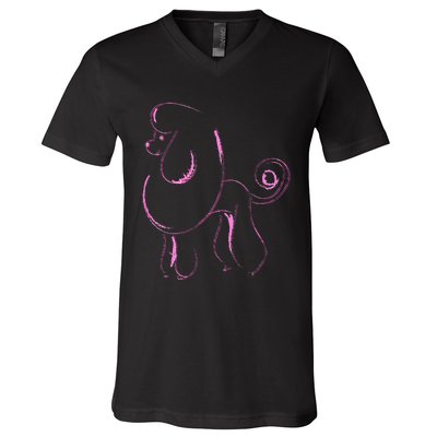 Dog Lover Gifts Poodle 's Cool Poodle Dog V-Neck T-Shirt