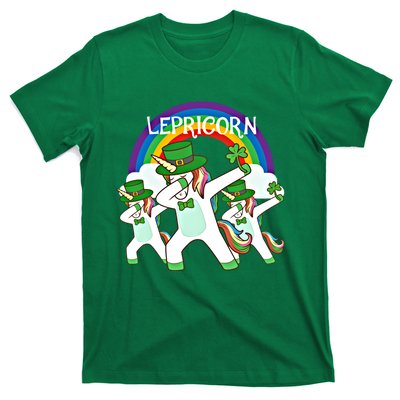 Dabbing Lepricorn Gift Three Irish Unicorns St Patricks Meaningful Gift T-Shirt