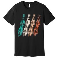 Dulcimer Lovers Guitar Vintage Retro Dulcimer Funny Premium T-Shirt