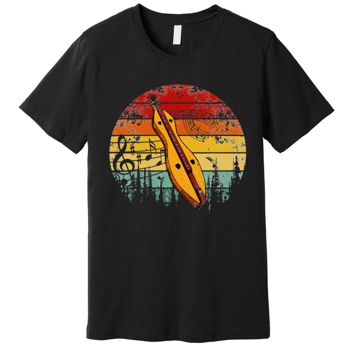 Dulcimer Lovers Guitar Vintage Dulcimer Funny Premium T-Shirt