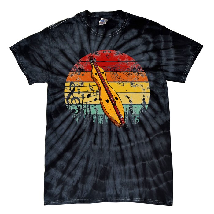 Dulcimer Lovers Guitar Vintage Dulcimer Funny Tie-Dye T-Shirt