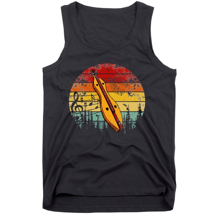 Dulcimer Lovers Guitar Vintage Dulcimer Funny Tank Top