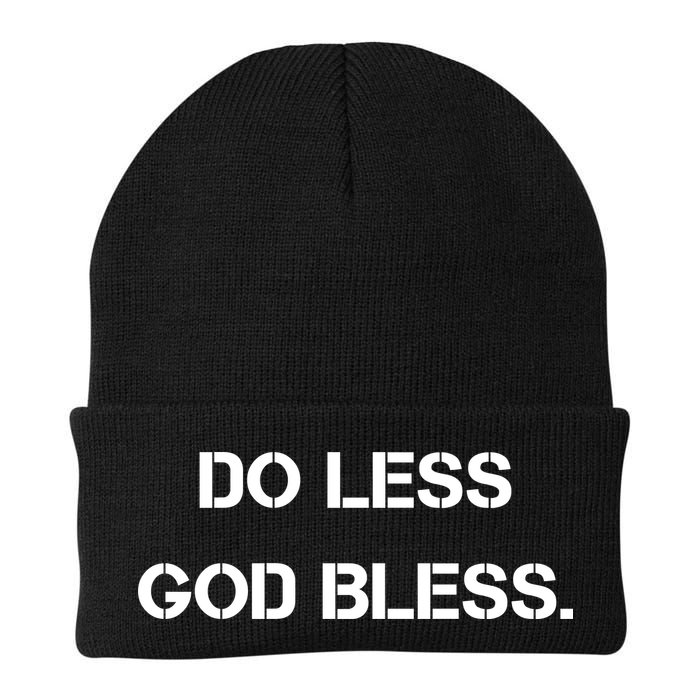 Do Less God Bless God Funny Christian Beanie