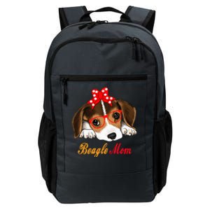 Dog Lover Gifts Bow Tie Glasses Funny Cute Beagle Mom Daily Commute Backpack