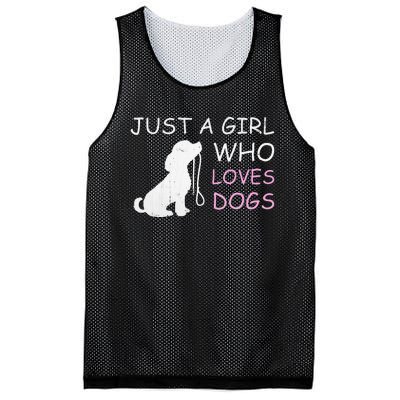 Dog Lover Gift Just A Girl Who Loves Dogs Women Mesh Reversible Basketball Jersey Tank