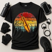 Dulcimer Lovers Guitar Retro Design Dulcimer Funny Cooling Performance Crew T-Shirt