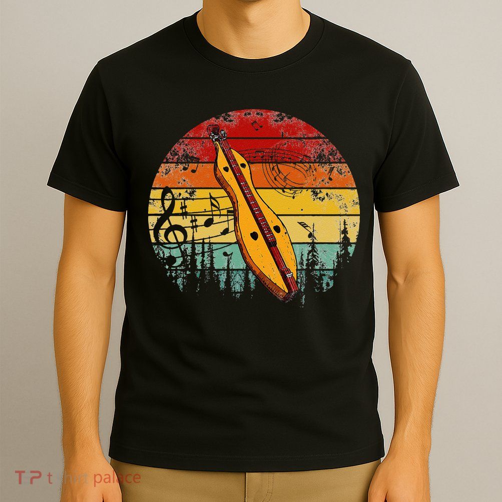 Dulcimer Lovers Guitar Retro Design Dulcimer Funny T-Shirt