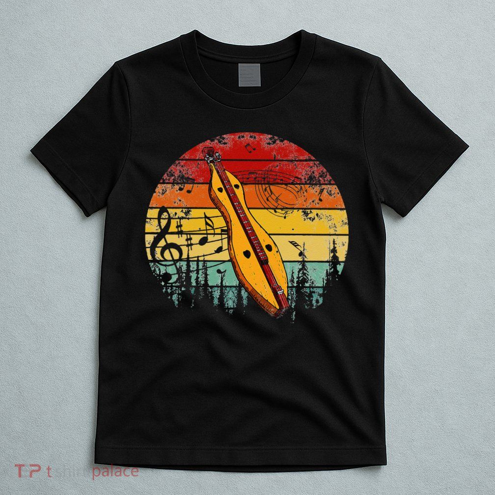 Dulcimer Lovers Guitar Retro Design Dulcimer Funny T-Shirt