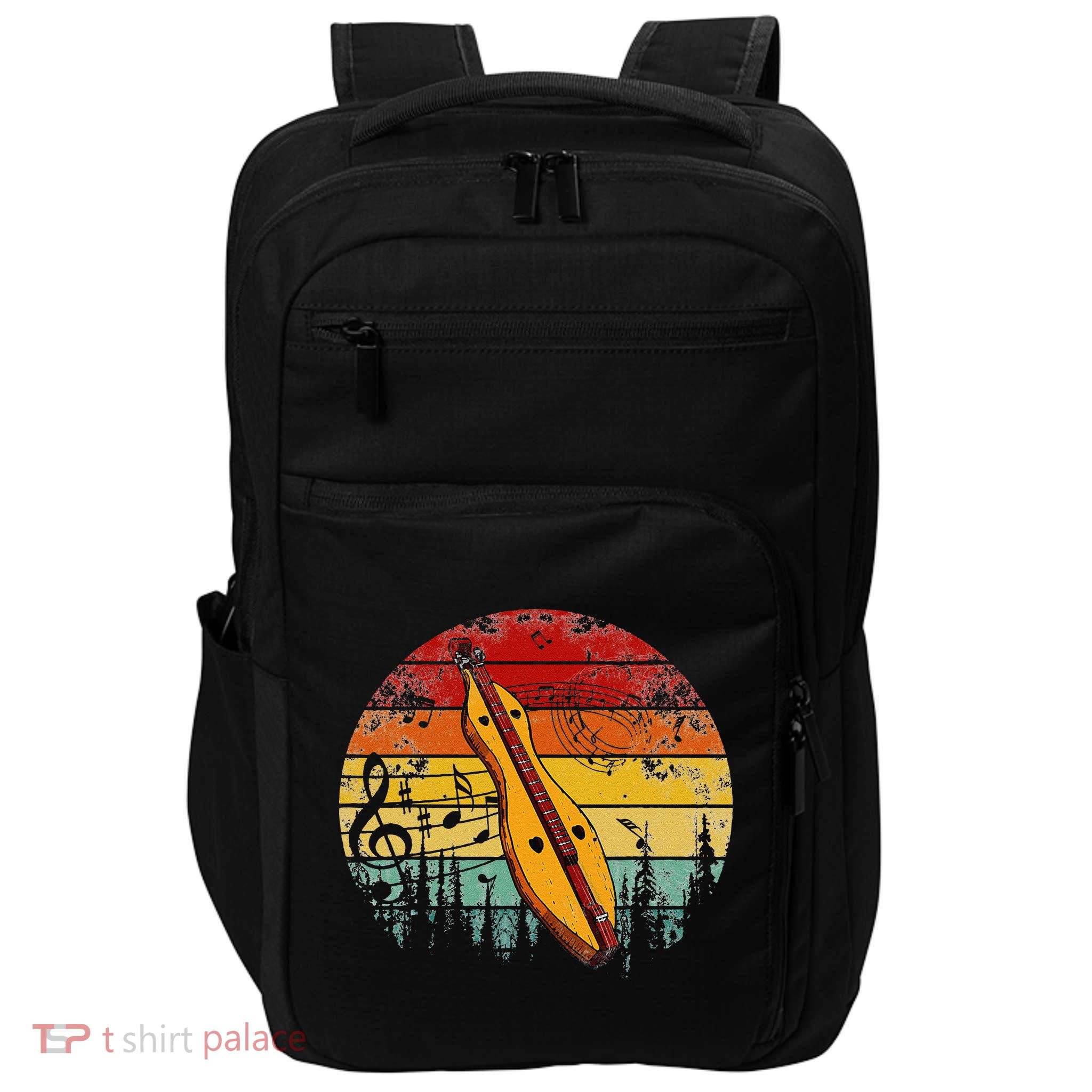 Dulcimer Lovers Guitar Retro Design Dulcimer Funny Impact Tech Backpack
