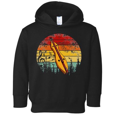 Dulcimer Lovers Guitar Retro Design Dulcimer Funny Toddler Hoodie
