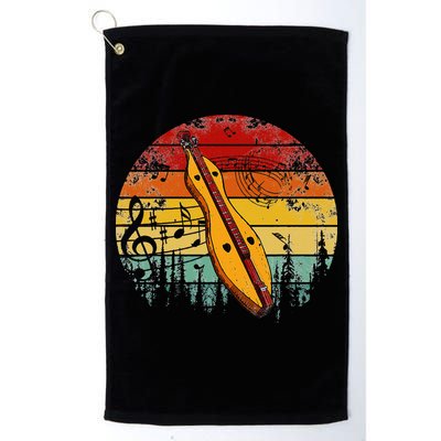 Dulcimer Lovers Guitar Retro Design Dulcimer Funny Golf Towel