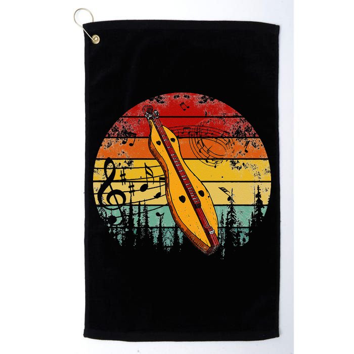 Dulcimer Lovers Guitar Retro Design Dulcimer Funny Golf Towel
