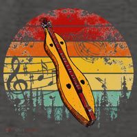 Dulcimer Lovers Guitar Retro Design Dulcimer Funny Vector Backpack