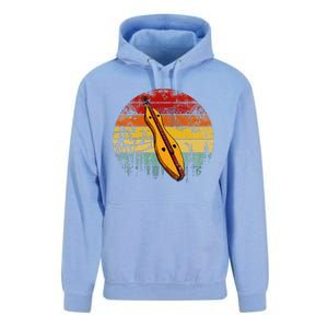 Dulcimer Lovers Guitar Retro Design Dulcimer Funny Unisex Surf Hoodie