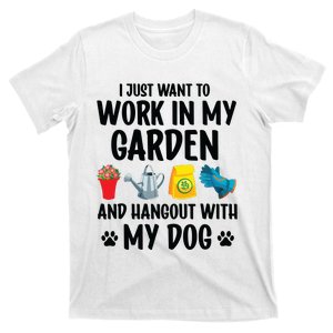 Dog Lover Gardener Garden Pet Plants Gardening T-Shirt