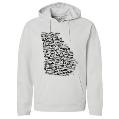 Drink Local Georgia Breweries Performance Fleece Hoodie