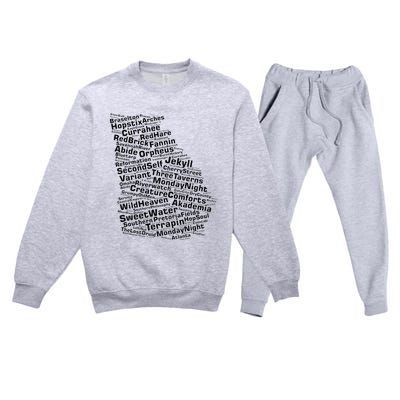 Drink Local Georgia Breweries Premium Crewneck Sweatsuit Set