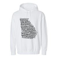 Drink Local Georgia Breweries Garment-Dyed Fleece Hoodie