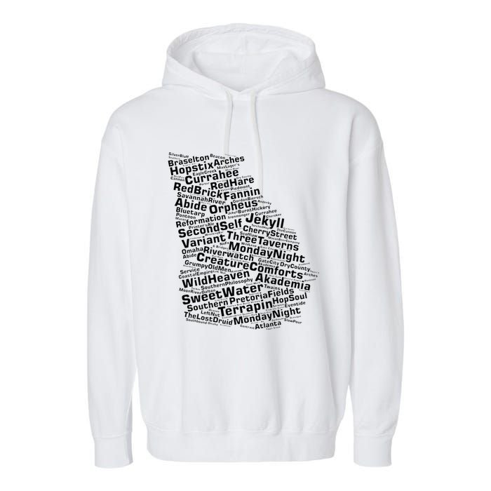 Drink Local Georgia Breweries Garment-Dyed Fleece Hoodie