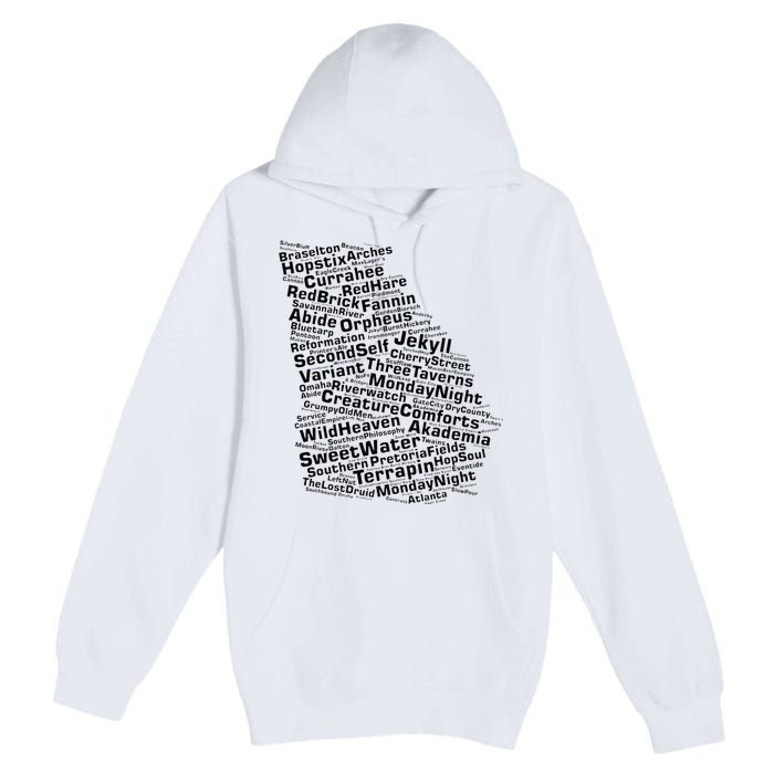 Drink Local Georgia Breweries Premium Pullover Hoodie