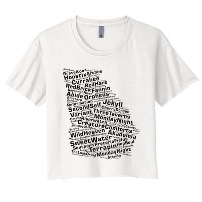 Drink Local Georgia Breweries Women's Crop Top Tee