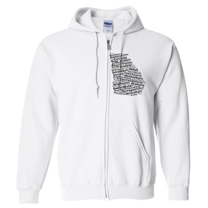 Drink Local Georgia Breweries Full Zip Hoodie