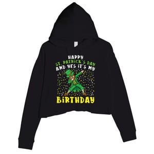 Dabbing Leprechaun Happy Saint PatrickS Day Boy Birthday Crop Fleece Hoodie