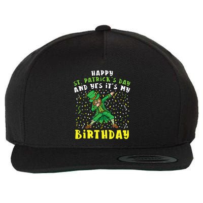 Dabbing Leprechaun Happy Saint PatrickS Day Boy Birthday Wool Snapback Cap