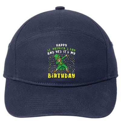 Dabbing Leprechaun Happy Saint PatrickS Day Boy Birthday 7-Panel Snapback Hat