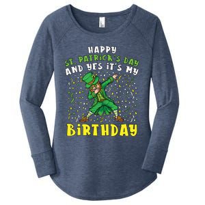 Dabbing Leprechaun Happy Saint PatrickS Day Boy Birthday Women's Perfect Tri Tunic Long Sleeve Shirt