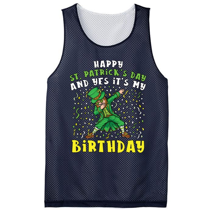 Dabbing Leprechaun Happy Saint PatrickS Day Boy Birthday Mesh Reversible Basketball Jersey Tank