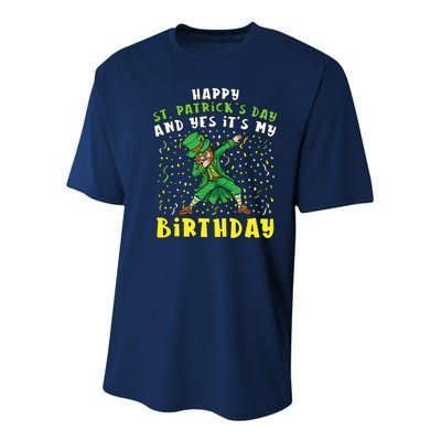 Dabbing Leprechaun Happy Saint PatrickS Day Boy Birthday Youth Performance Sprint T-Shirt