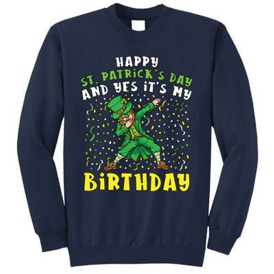 Dabbing Leprechaun Happy Saint PatrickS Day Boy Birthday Tall Sweatshirt