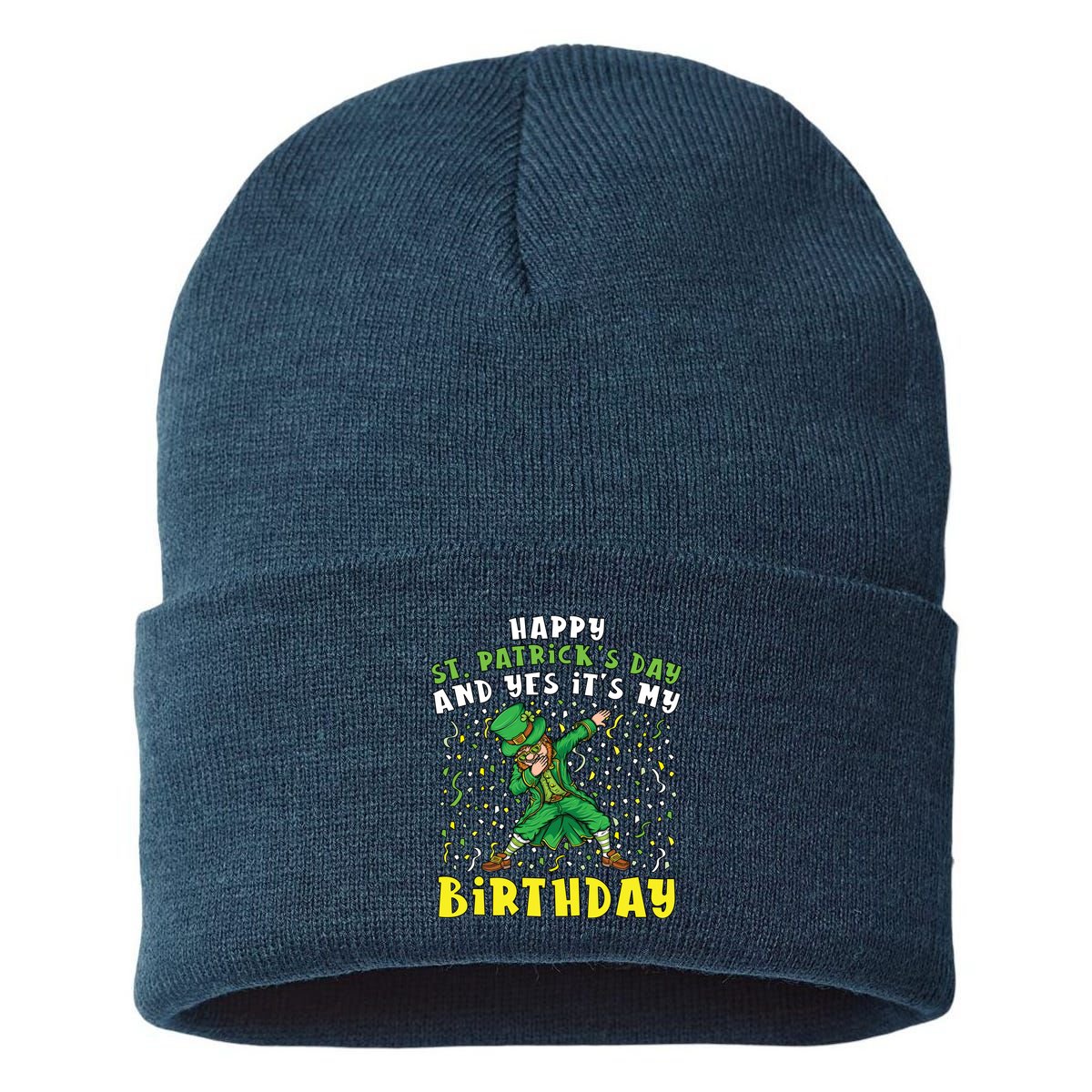 Dabbing Leprechaun Happy Saint PatrickS Day Boy Birthday Sustainable Knit Beanie