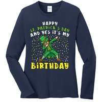 Dabbing Leprechaun Happy Saint PatrickS Day Boy Birthday Ladies Long Sleeve Shirt