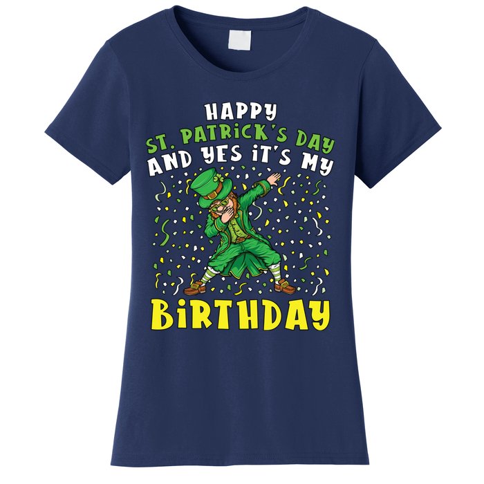 Dabbing Leprechaun Happy Saint PatrickS Day Boy Birthday Women's T-Shirt