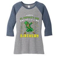 Dabbing Leprechaun Happy Saint PatrickS Day Boy Birthday Women's Tri-Blend 3/4-Sleeve Raglan Shirt