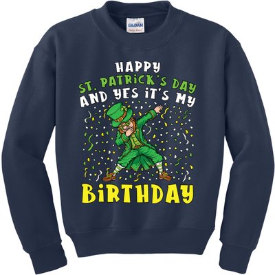 Dabbing Leprechaun Happy Saint PatrickS Day Boy Birthday Kids Sweatshirt