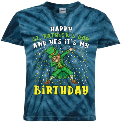 Dabbing Leprechaun Happy Saint PatrickS Day Boy Birthday Kids Tie-Dye T-Shirt