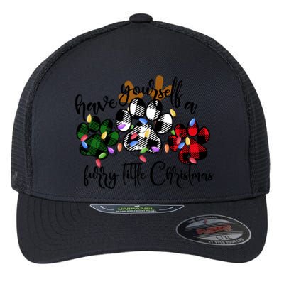 Dog Lovers Have Yourself A Furry Little Christmas Paw Prints Gift Flexfit Unipanel Trucker Cap