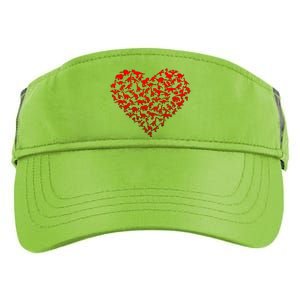 Dinosaur Love Heart Cute Valentines Day Adult Drive Performance Visor