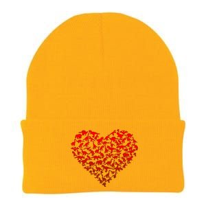 Dinosaur Love Heart Cute Valentines Day Knit Cap Winter Beanie