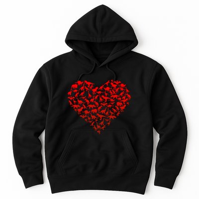Dinosaur Love Heart Cute Valentines Day Hoodie