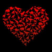Dinosaur Love Heart Cute Valentines Day T-Shirt